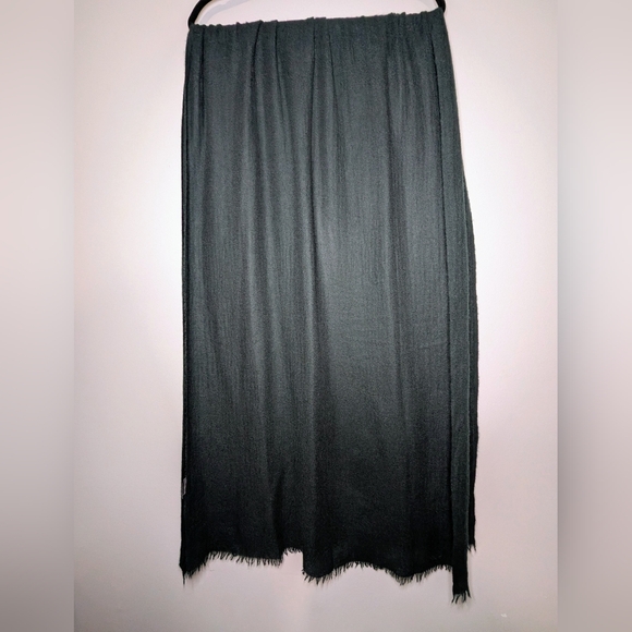 100% Cashmere Scarf Wrap Green - Picture 5 of 7